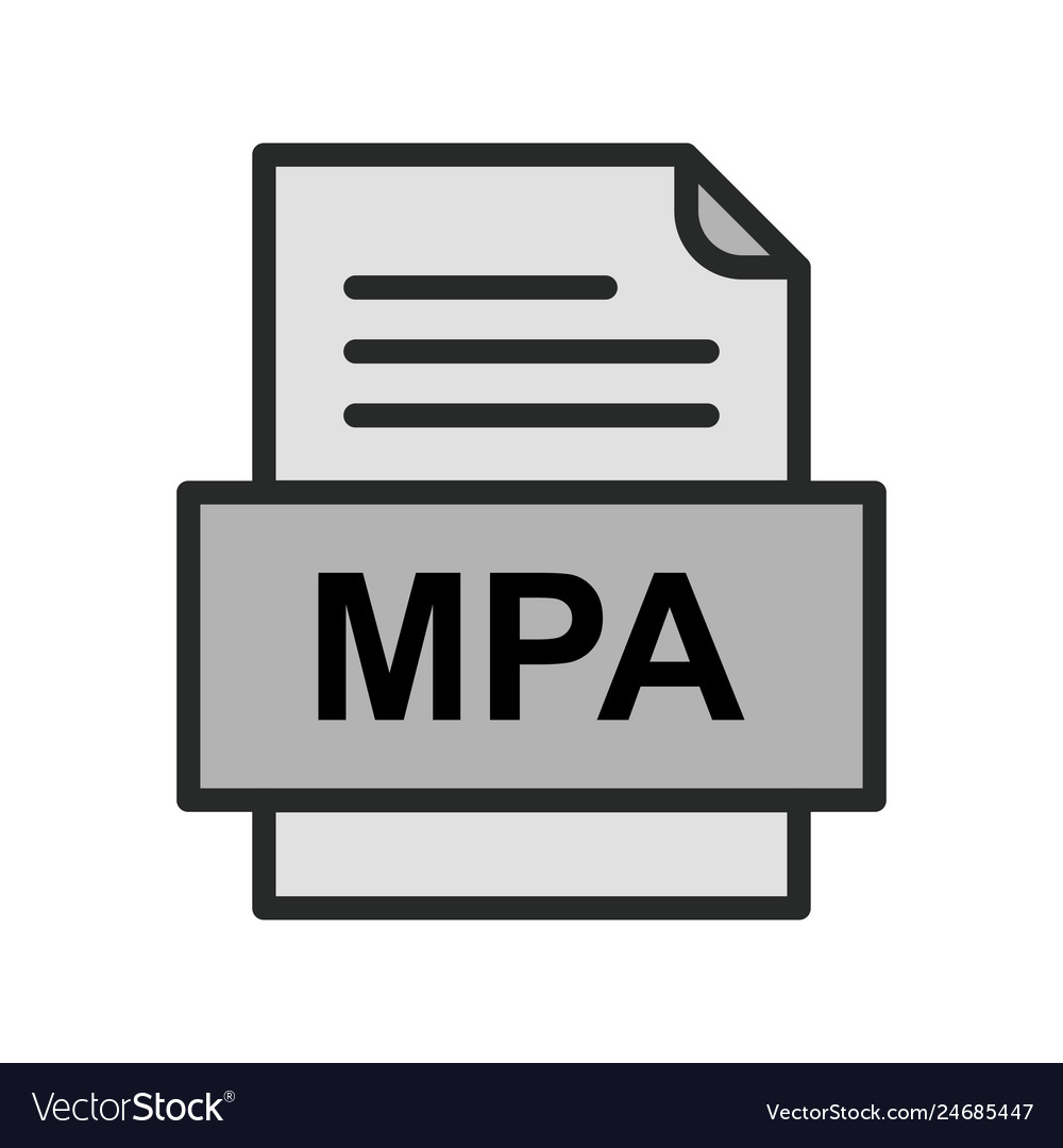 Mpa file document icon