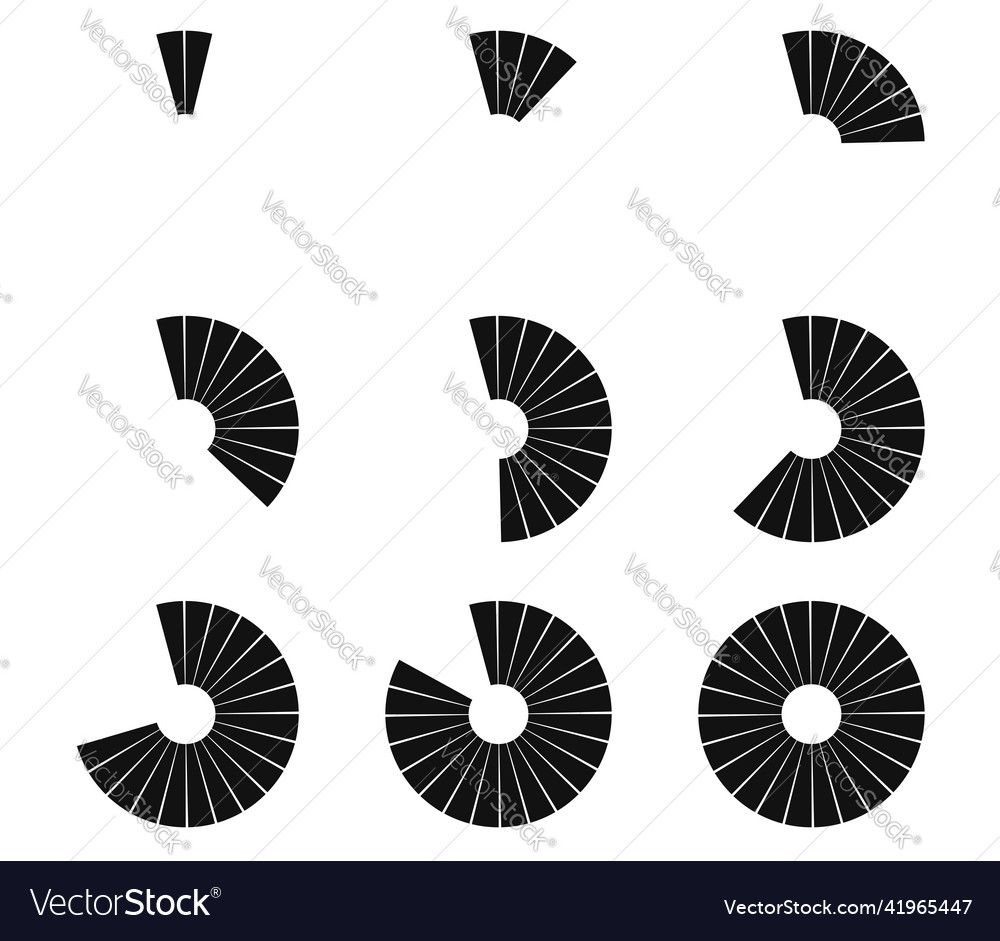 Preloader circular loading bar pie chart vector image Preloader circular loading bar pie chart