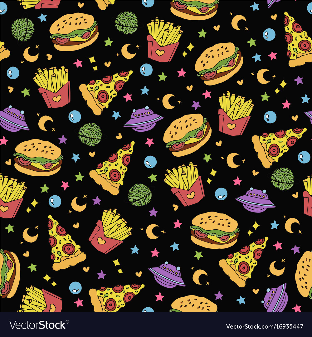 Seamless fastfood pattern