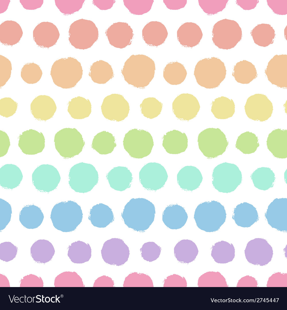 Seamless pattern with painted polka dot texture