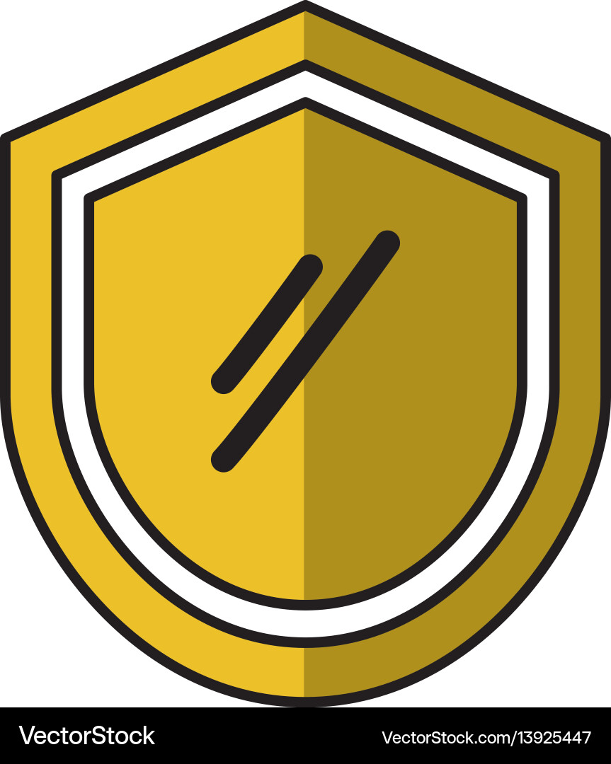 Shield security isolated icon Royalty Free Vector Image