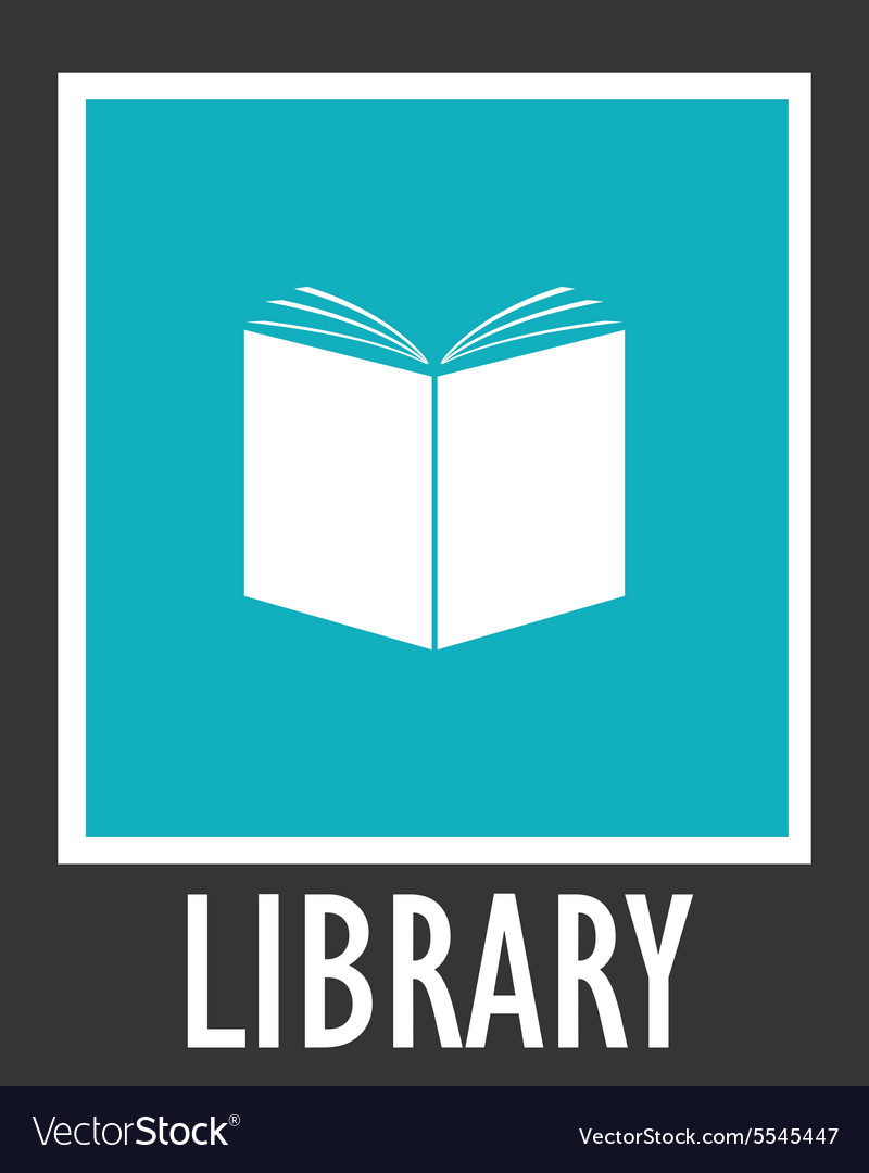 Simple Icon Library Opened White Book Royalty Free Vector