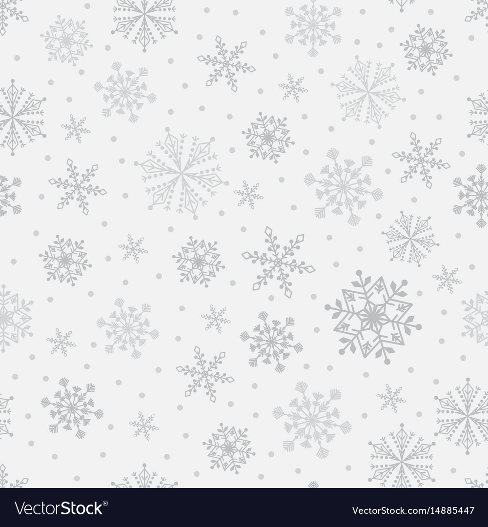 Snowflake seamless pattern