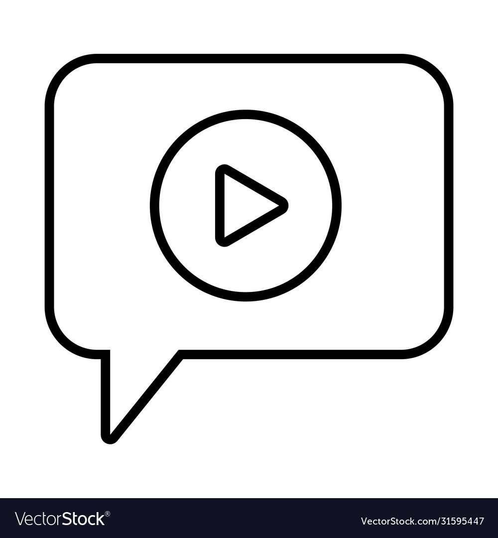 Speech bubble with media player line style