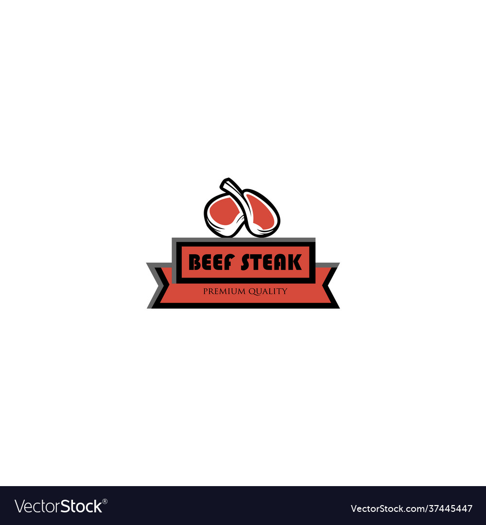 Steak house logo design element for label