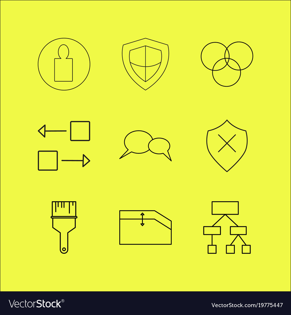 Web linear icon set simple outline icons