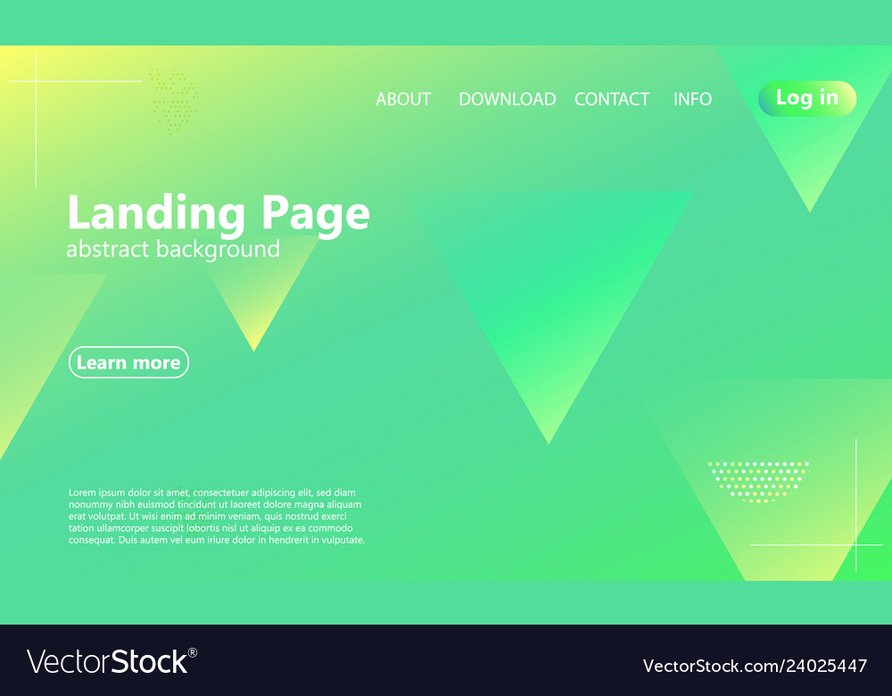 Website Landing Seite geometrische Hintergrund