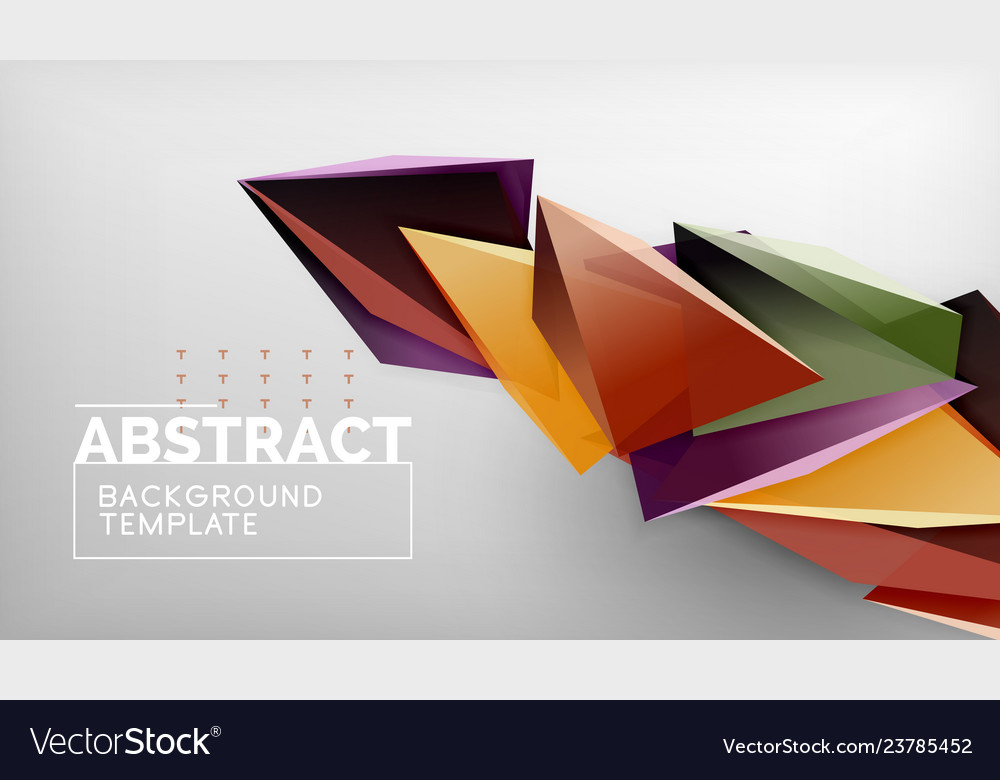 Abstract color triangles geometric background vector image Abstract color triangles geometric background