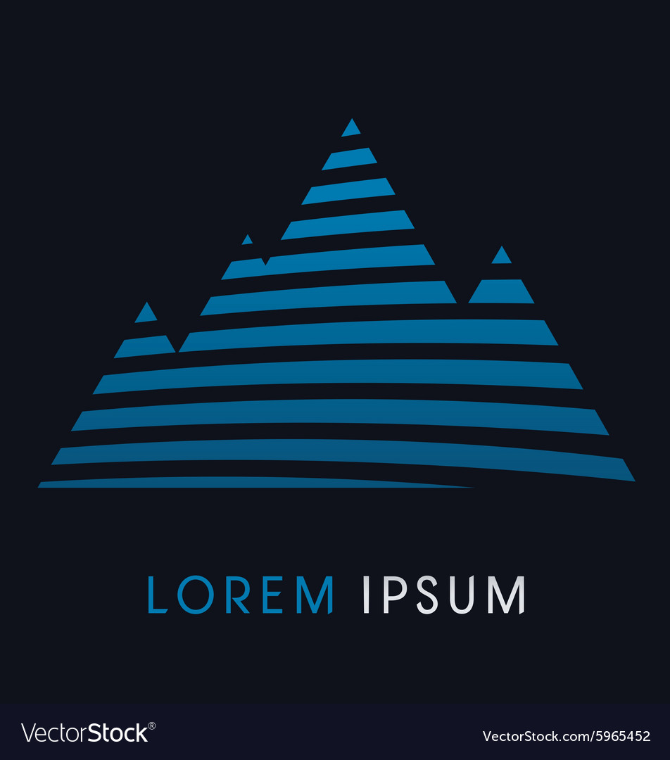 Blue mountain Royalty Free Vector Image - VectorStock