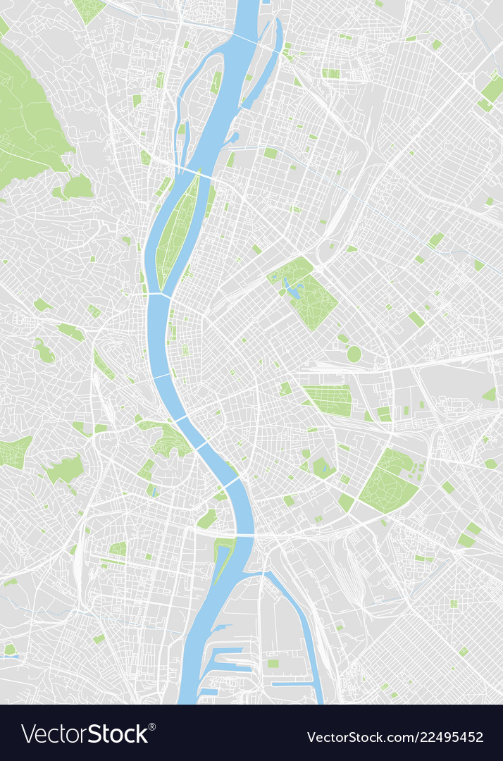 Budapest Colored Map Royalty Free Vector Image Budapest Colored Map Royalty Free Vector Image