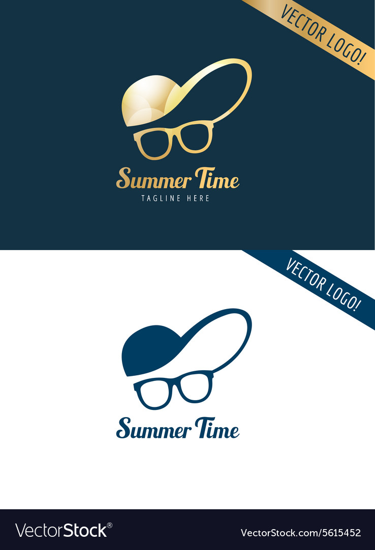 Face with glasses and cap logo icon template