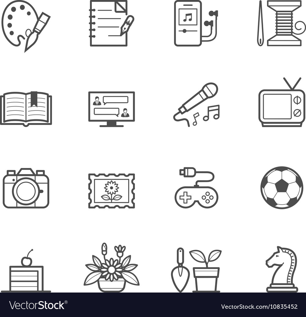 Hobby Icons Set