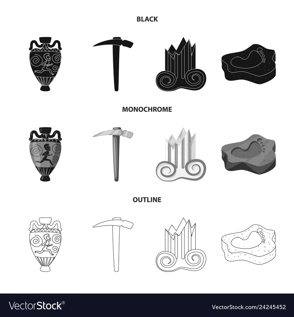 Isolated object of story and items symbol set vector image Isolated object of story and items symbol set