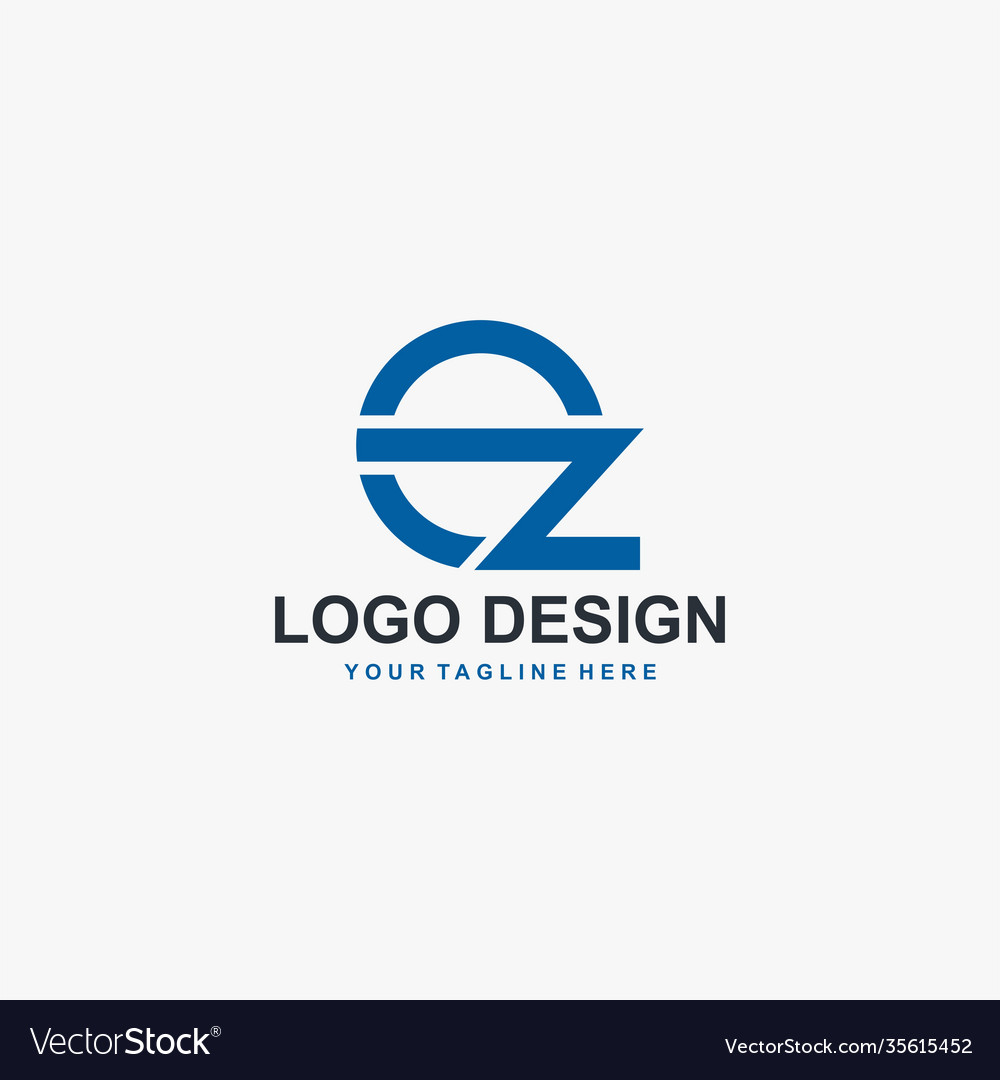 Letter oz logo design monogram o and z type Vector Image