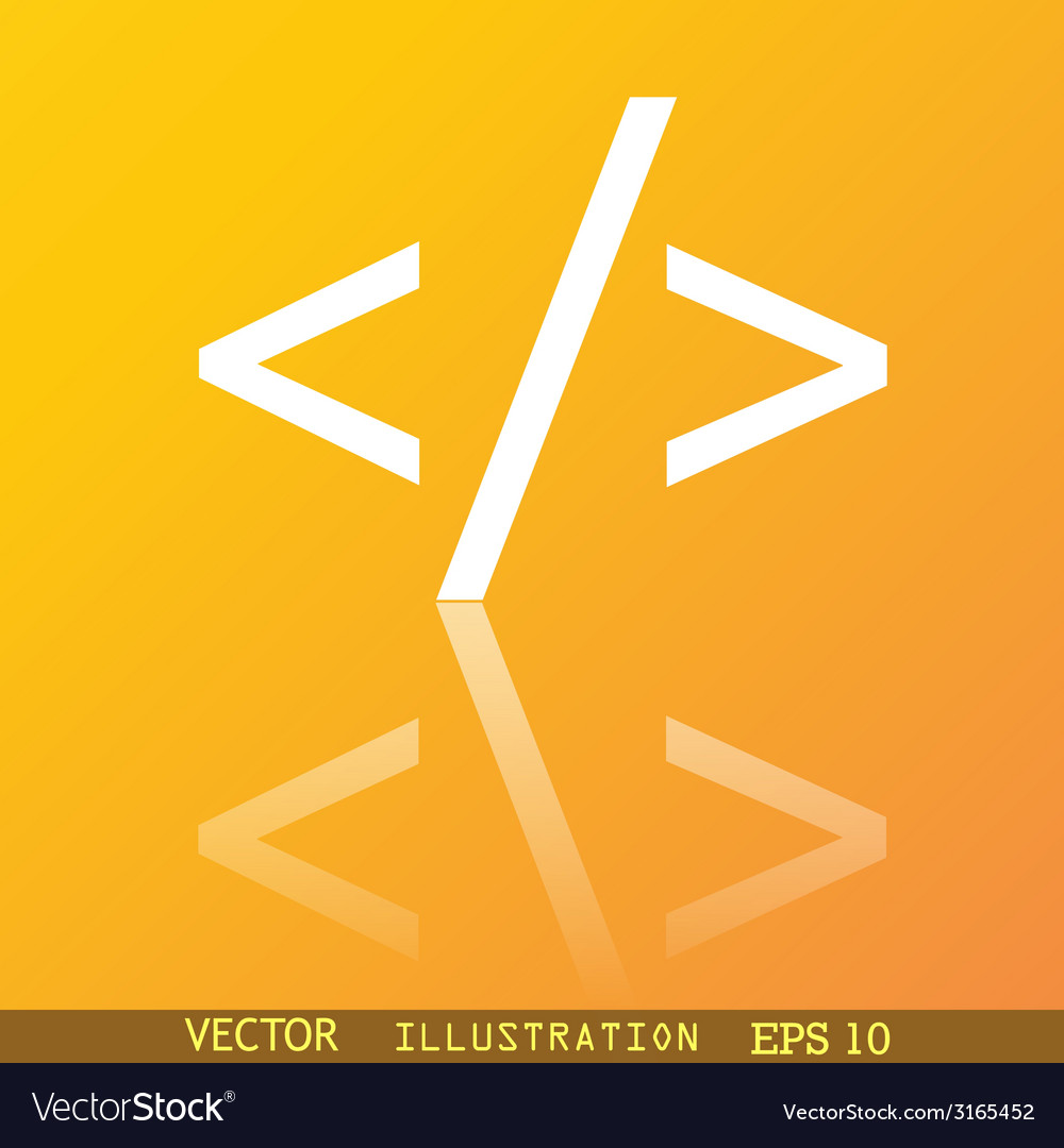 Programming code icon symbol flat modern web