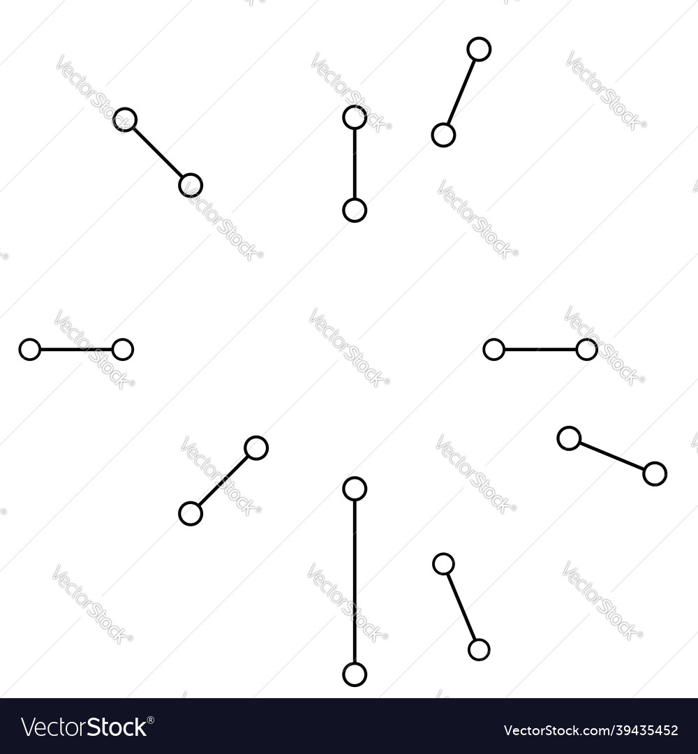 Radial radiating lines with nodes nodal points vector image Radial radiating lines with nodes nodal points