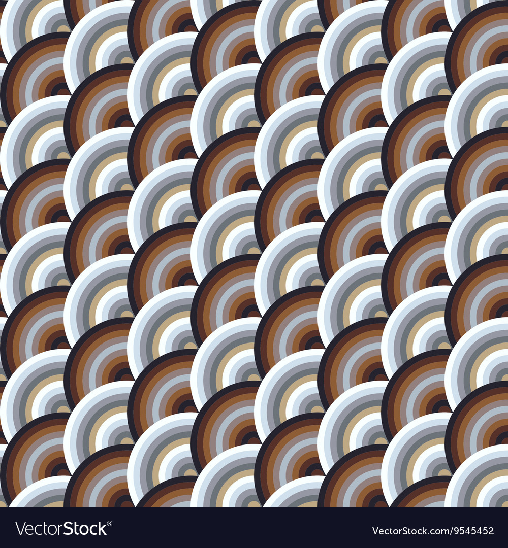 Seamless pattern of circles in squama style
