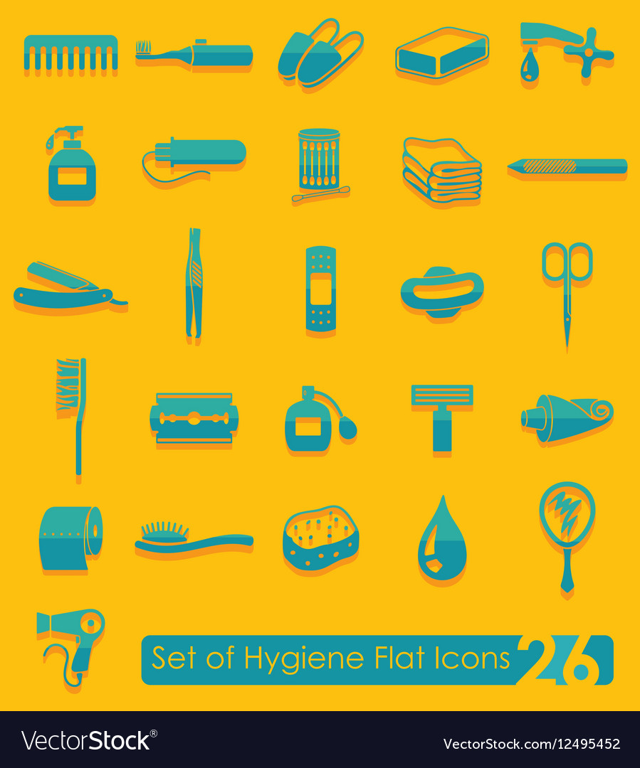 Set of hygiene icons Royalty Free Vector Image