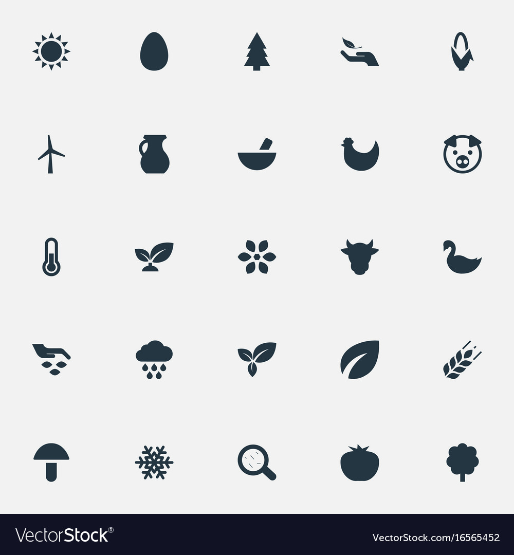 Set of simple icons element