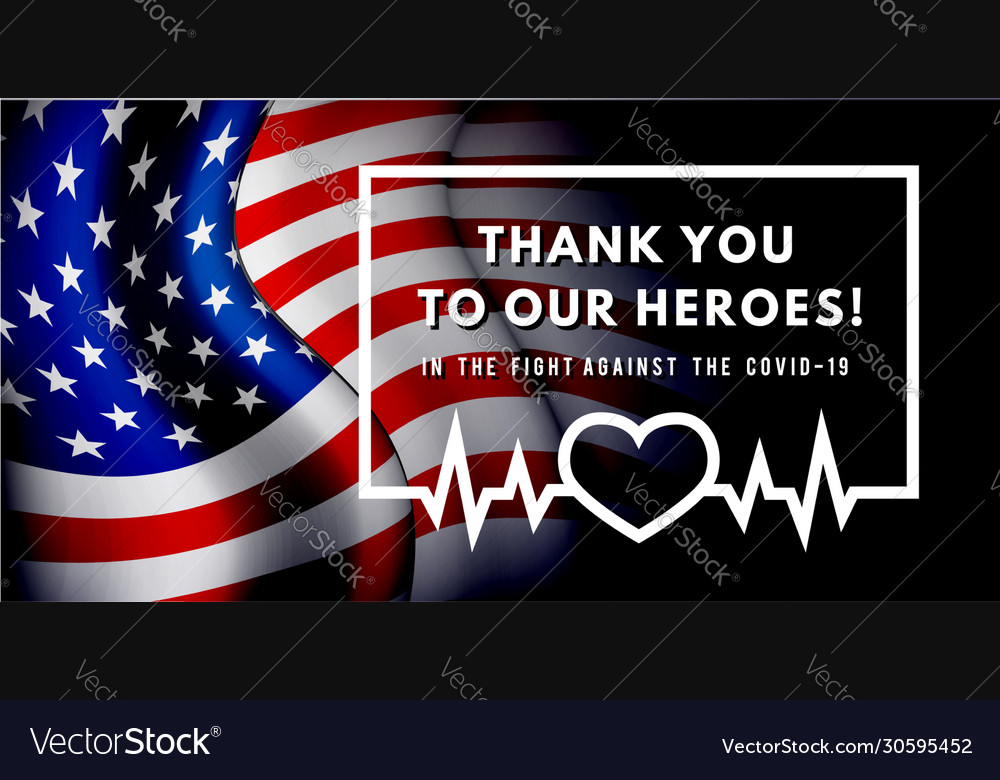 Thanks for heroes helping to fight the Royalty Free Vector