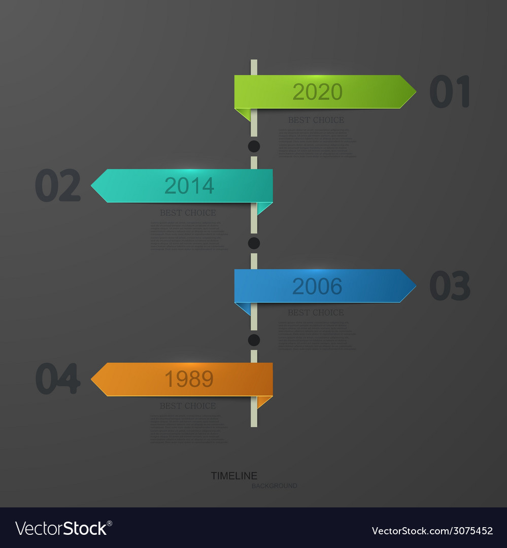 Timeline infographic element design Royalty Free Vector