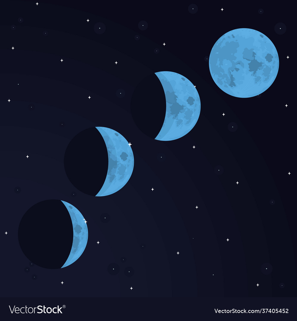 Waxing crescent moon Royalty Free Vector Image