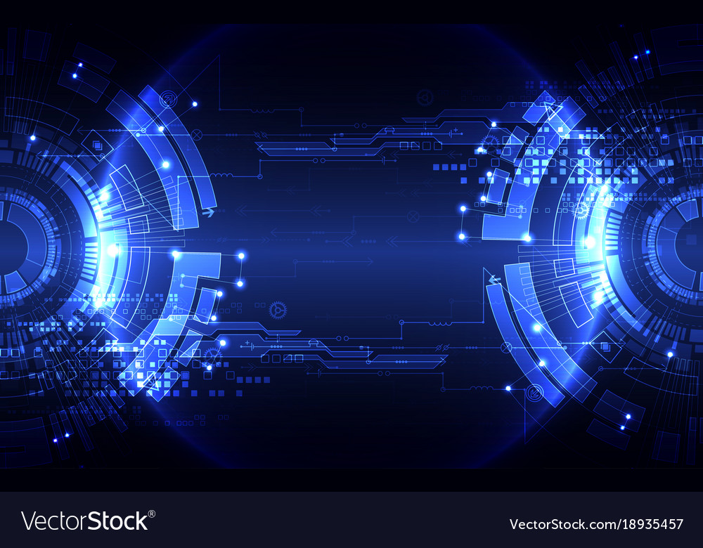 Abstract blue digital communication technology Vector Image