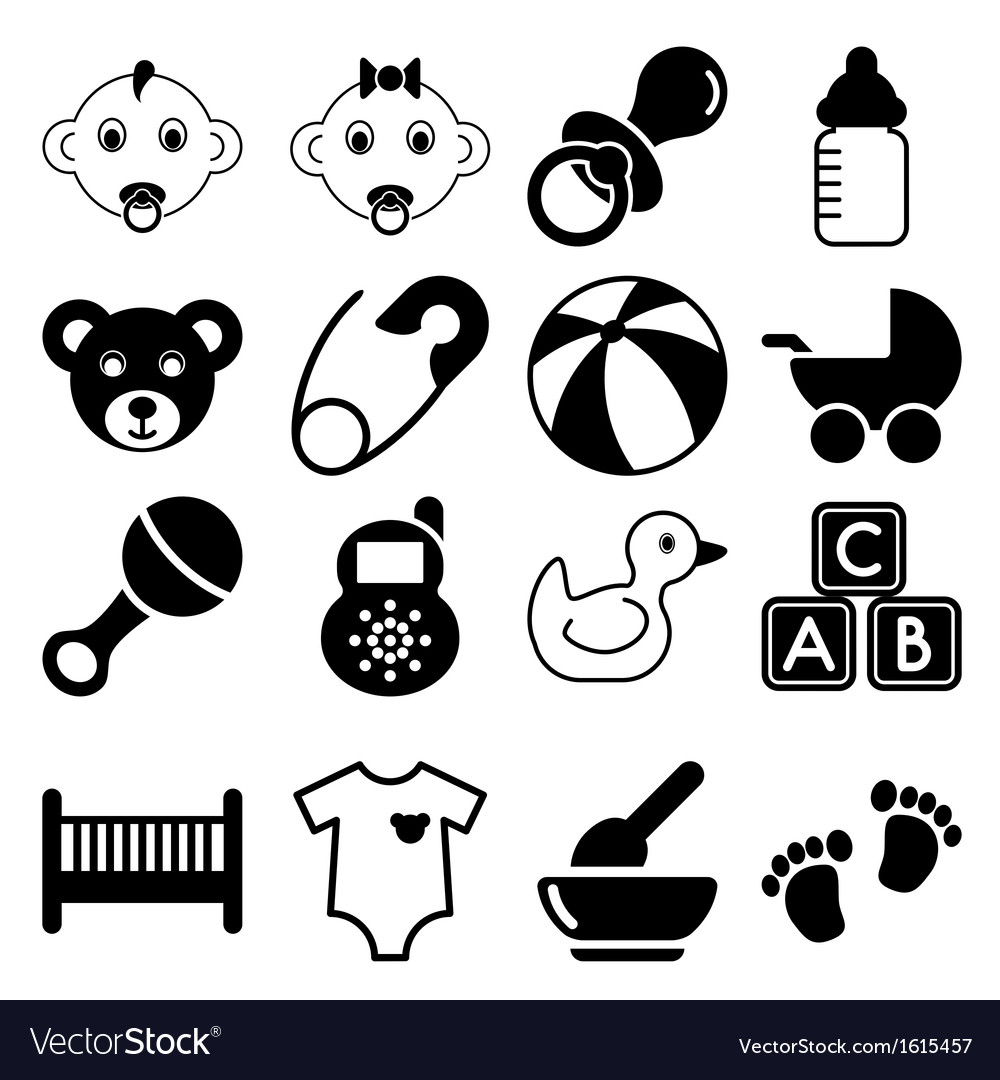 Baby icons Royalty Free Vector Image - VectorStock