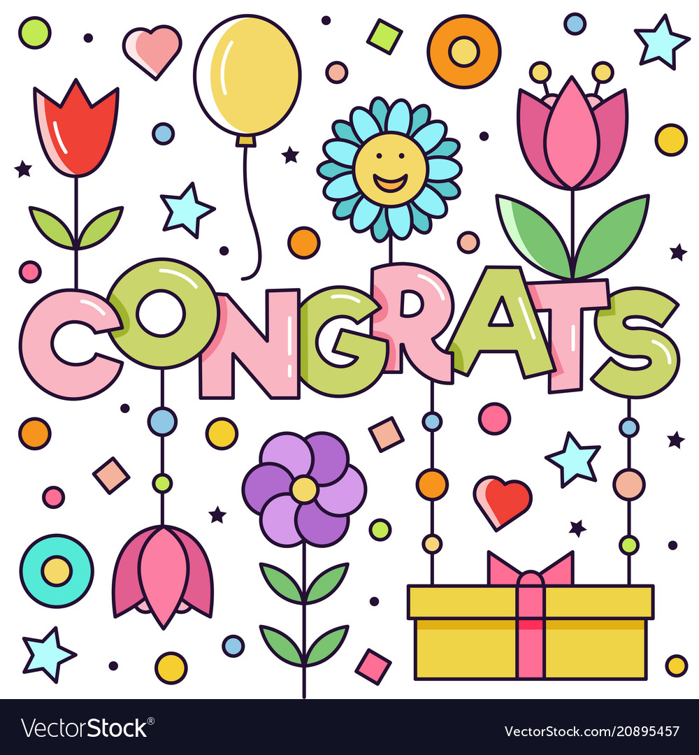 Congrats Royalty Free Vector Image - VectorStock