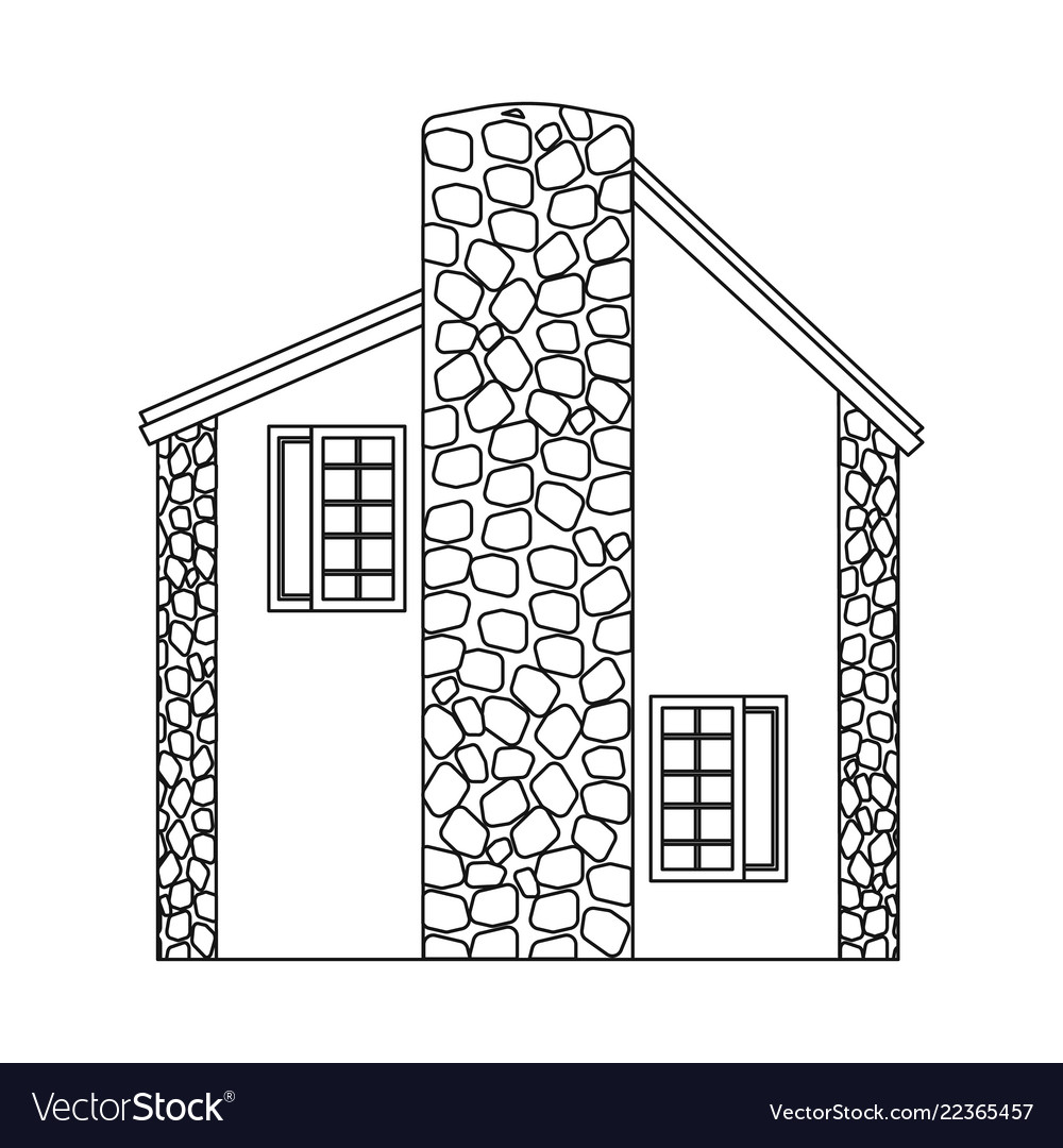 Design of building and front symbol set