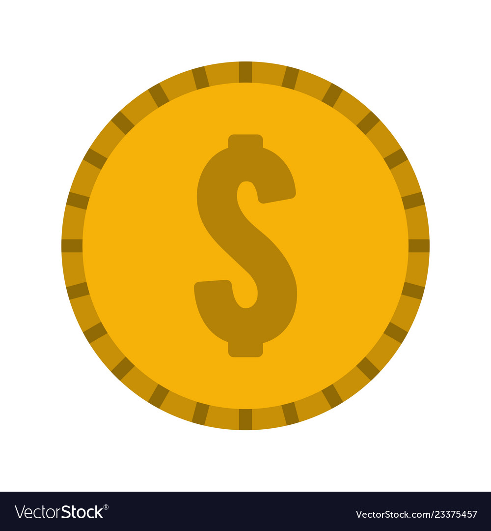 Dollars Coin Icon Royalty Free Vector Image - Vectorstock