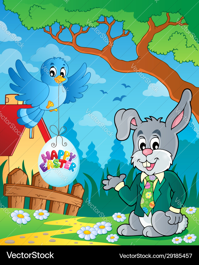 Easter rabbit theme image 3 Royalty Free Vector Image