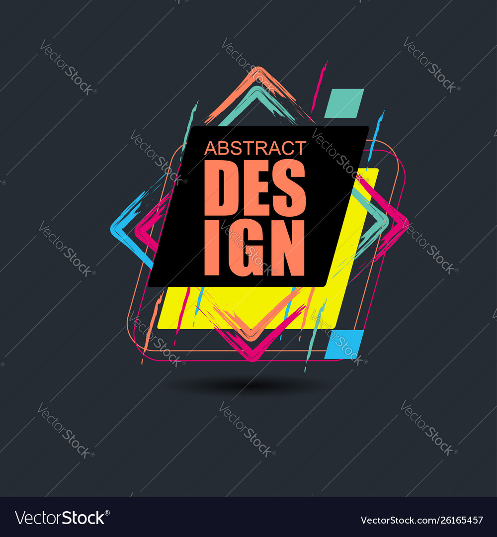 Frame for text modern art graphics vector image Frame for text modern art graphics