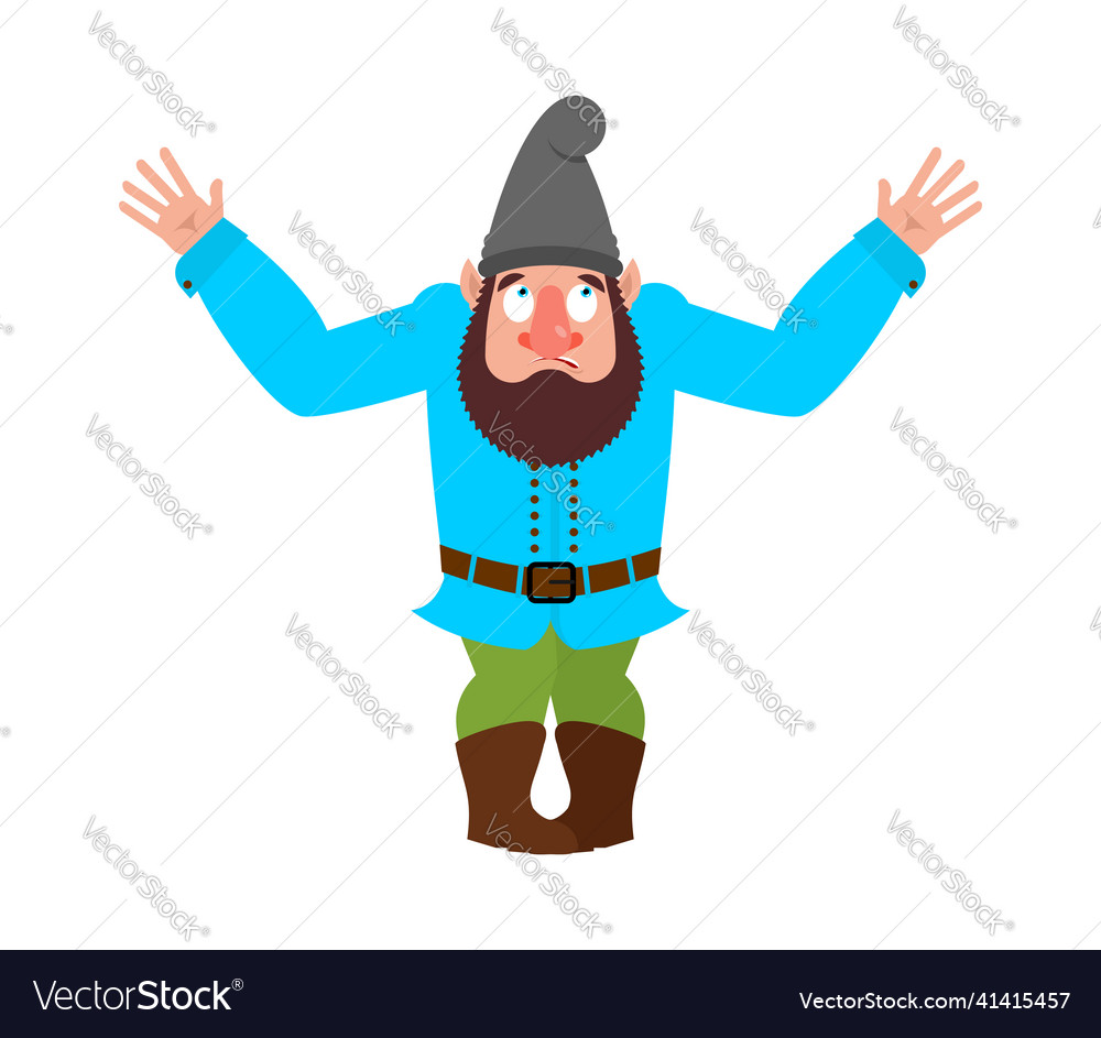 Garten Gnome verwirrt Emoji oops Zwerg perplexed vector image Garten Gnome verwirrt Emoji oops Zwerg perplexed