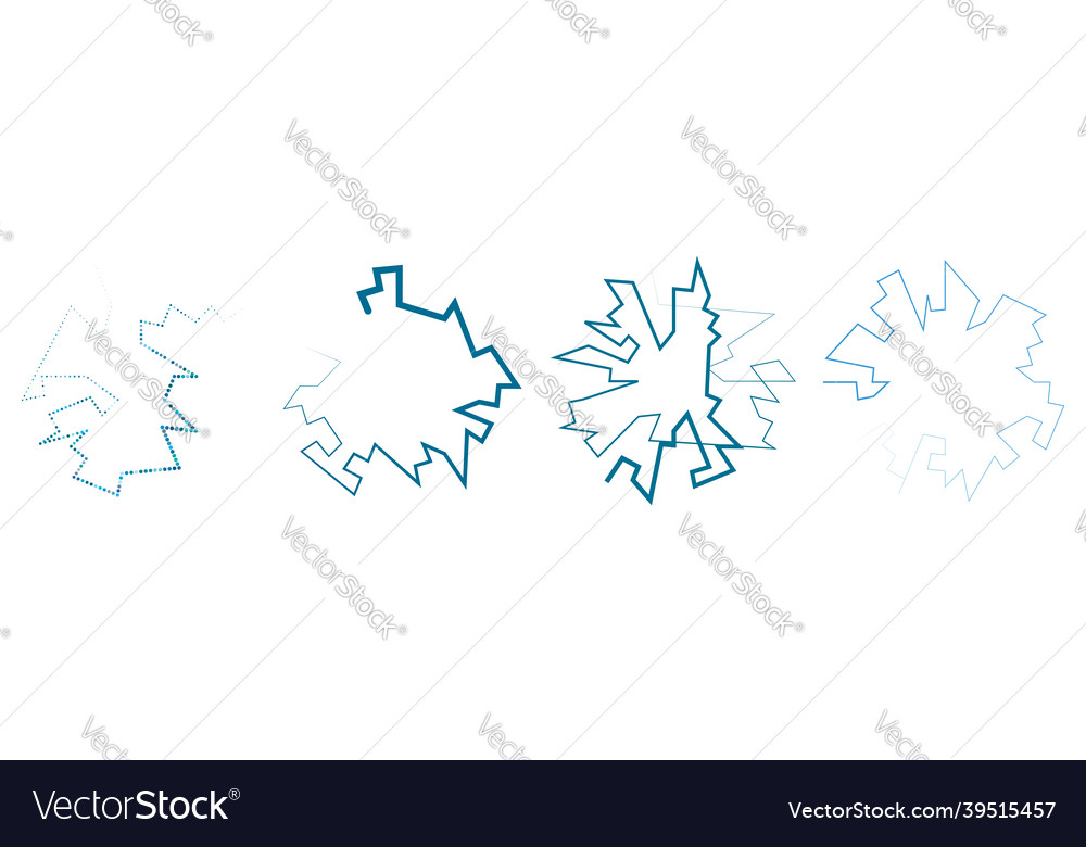 Geometric random circular element abstract vector image Geometric random circular element abstract