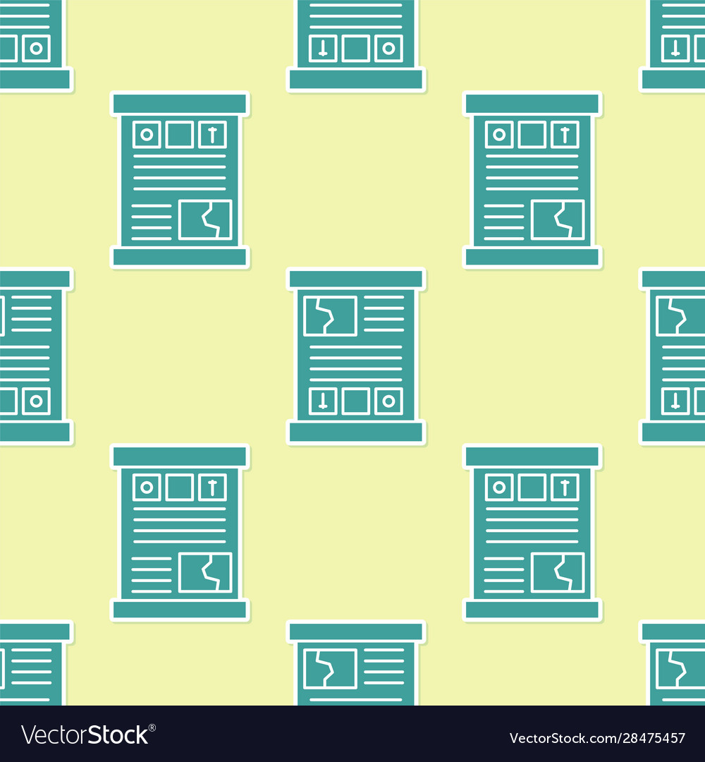 Green game guide icon isolated seamless pattern vector image Green game guide icon isolated seamless pattern