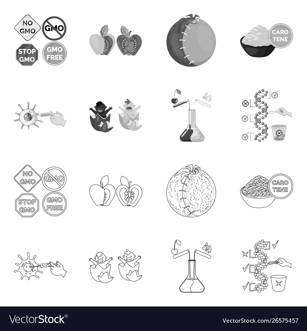 Isolated object test and synthetic sign set vector image Isolated object test and synthetic sign set