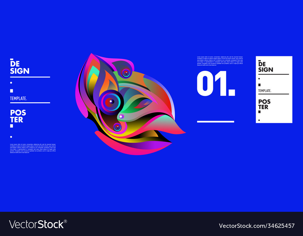 Landing page background template with colorful