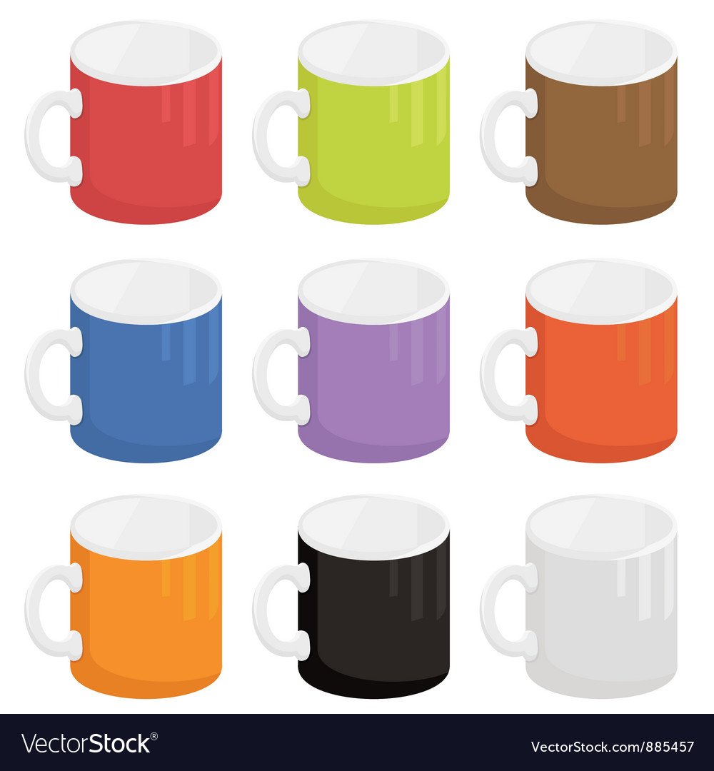 Mugs Royalty Free Vector Image - VectorStock
