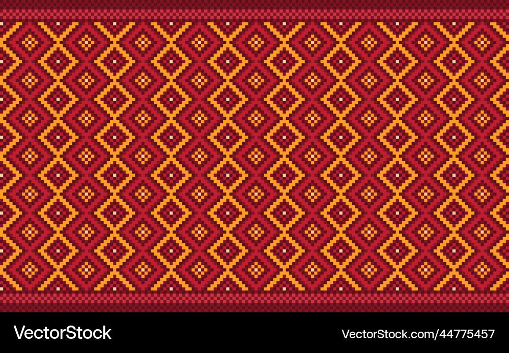 Pixel ethnic pattern embroidery nordic Royalty Free Vector