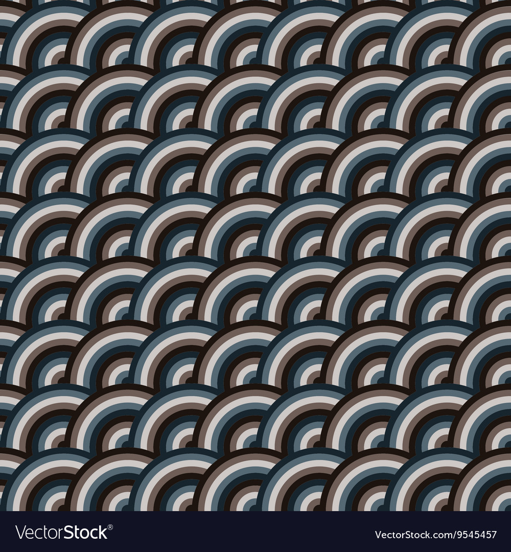 Seamless pattern of circles in squama style
