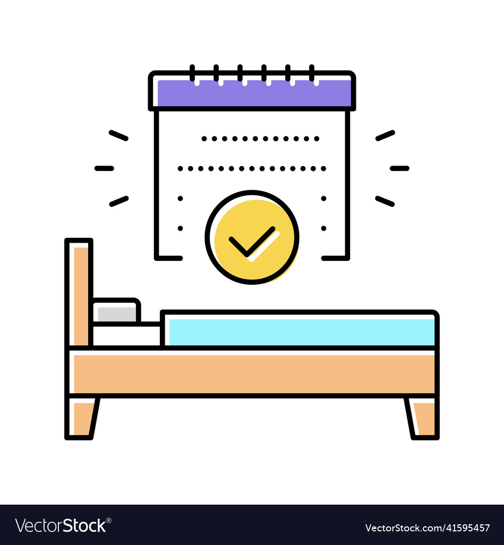 Stimulus control therapy color icon Royalty Free Vector