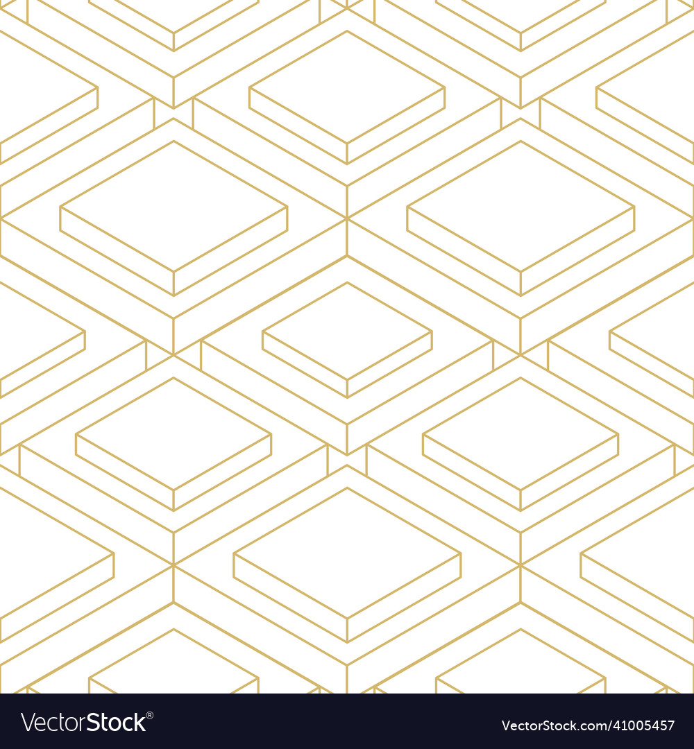 Stylish isometric line seamless pattern design vector image Stylish isometric line seamless pattern design