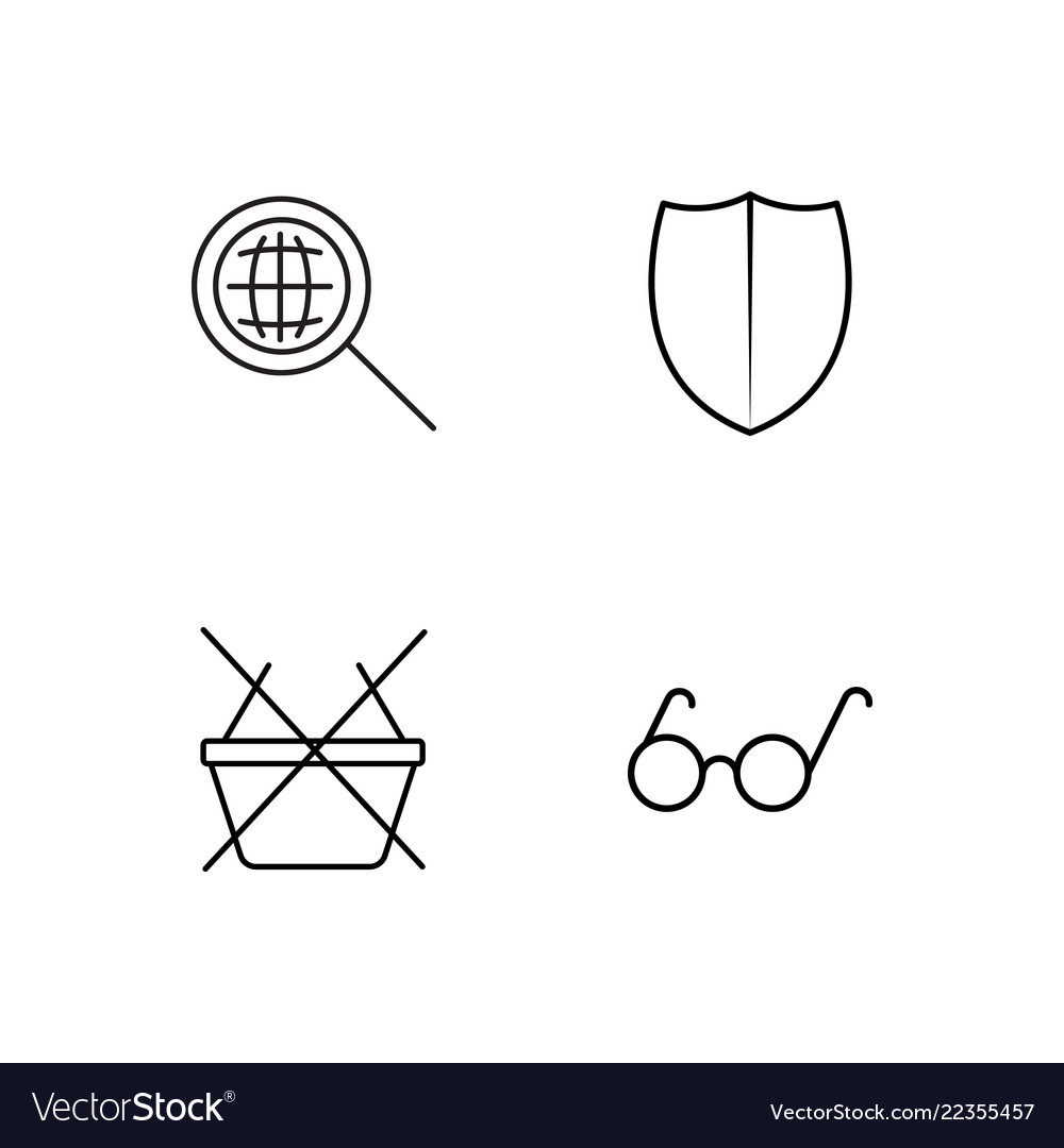 Web simple outlined icons set vector image Web simple outlined icons set