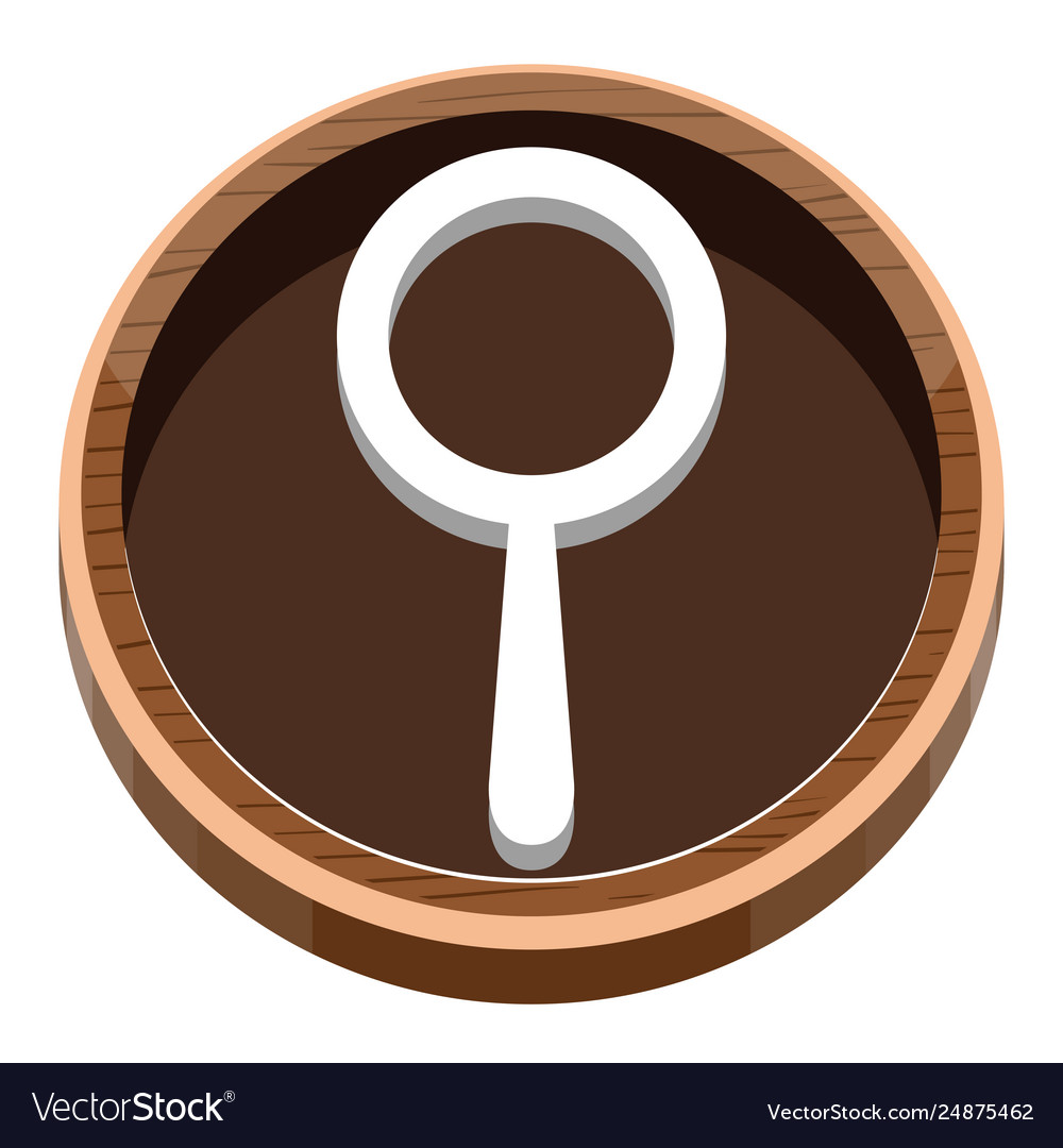 3d app button with a search icon