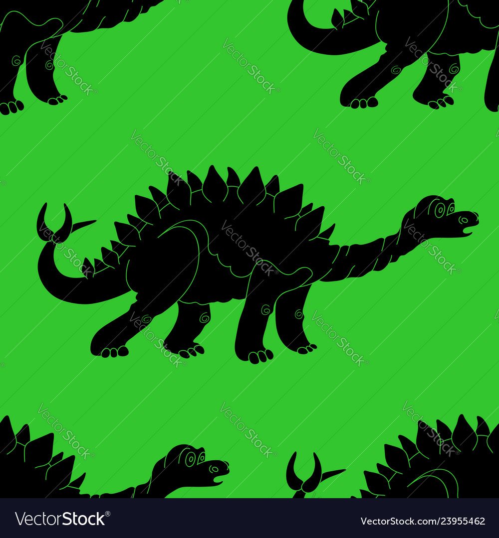 A seamless repeating pattern of dinosaur vector image A seamless repeating pattern of dinosaur