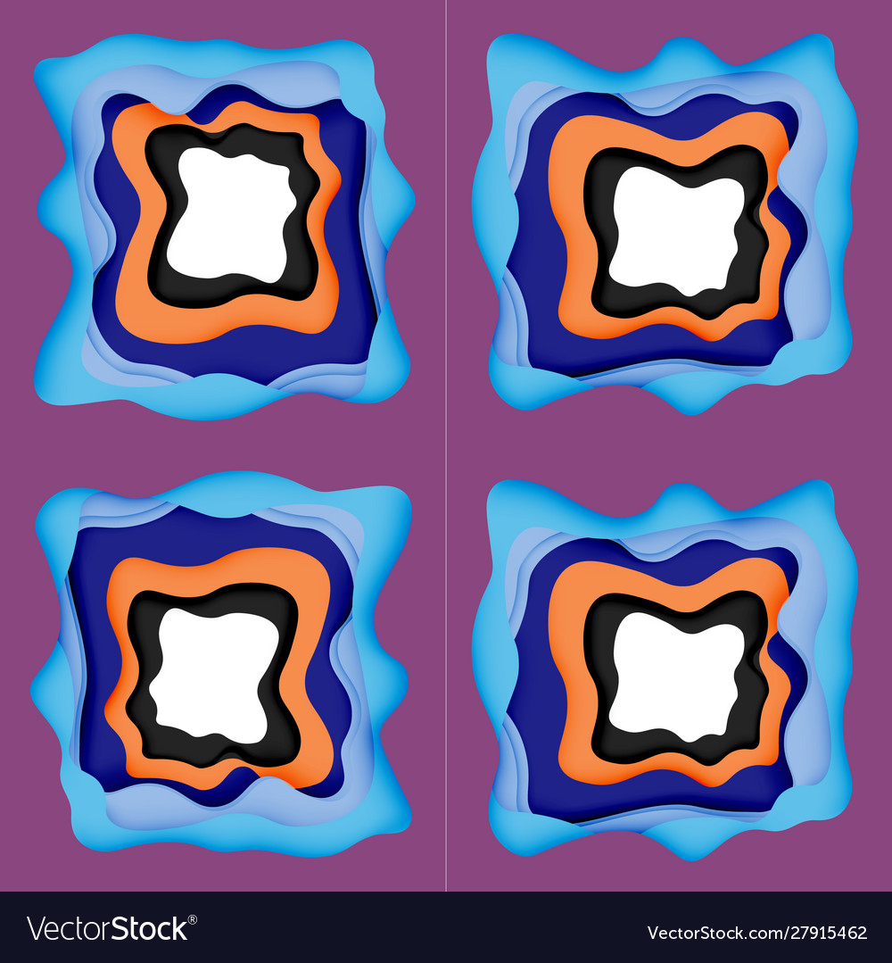 Abstract cut out waves for web design