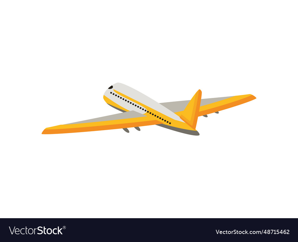 Airplane flying isolated icon