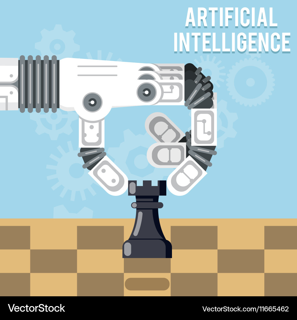 Artificial intelligence technology robot hand Vector Image