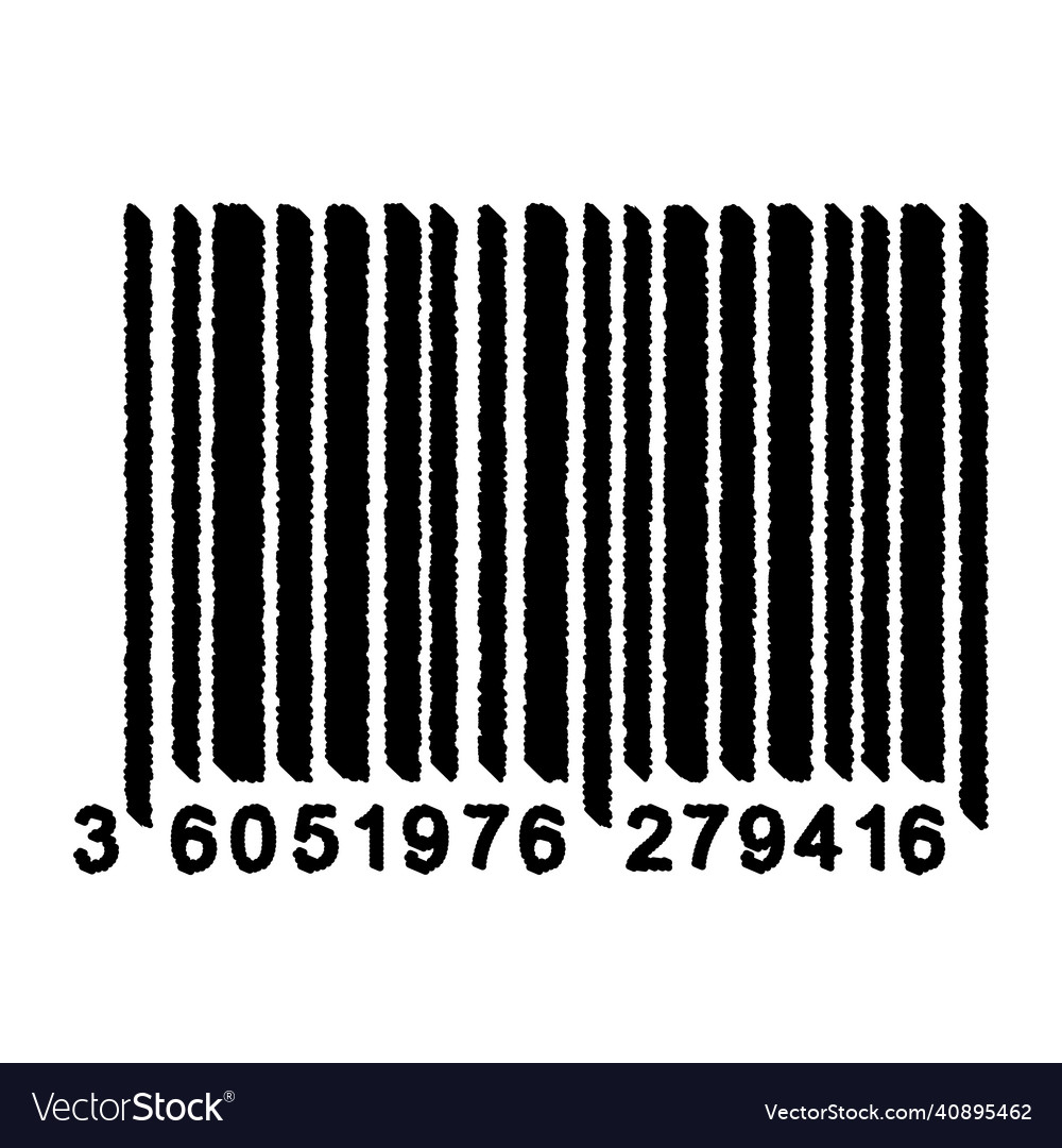 Bar code isolated on white background universal vector image Bar code isolated on white background universal